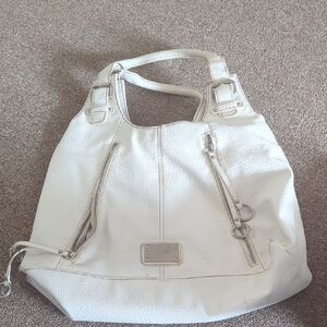 White Leather Tote Bag